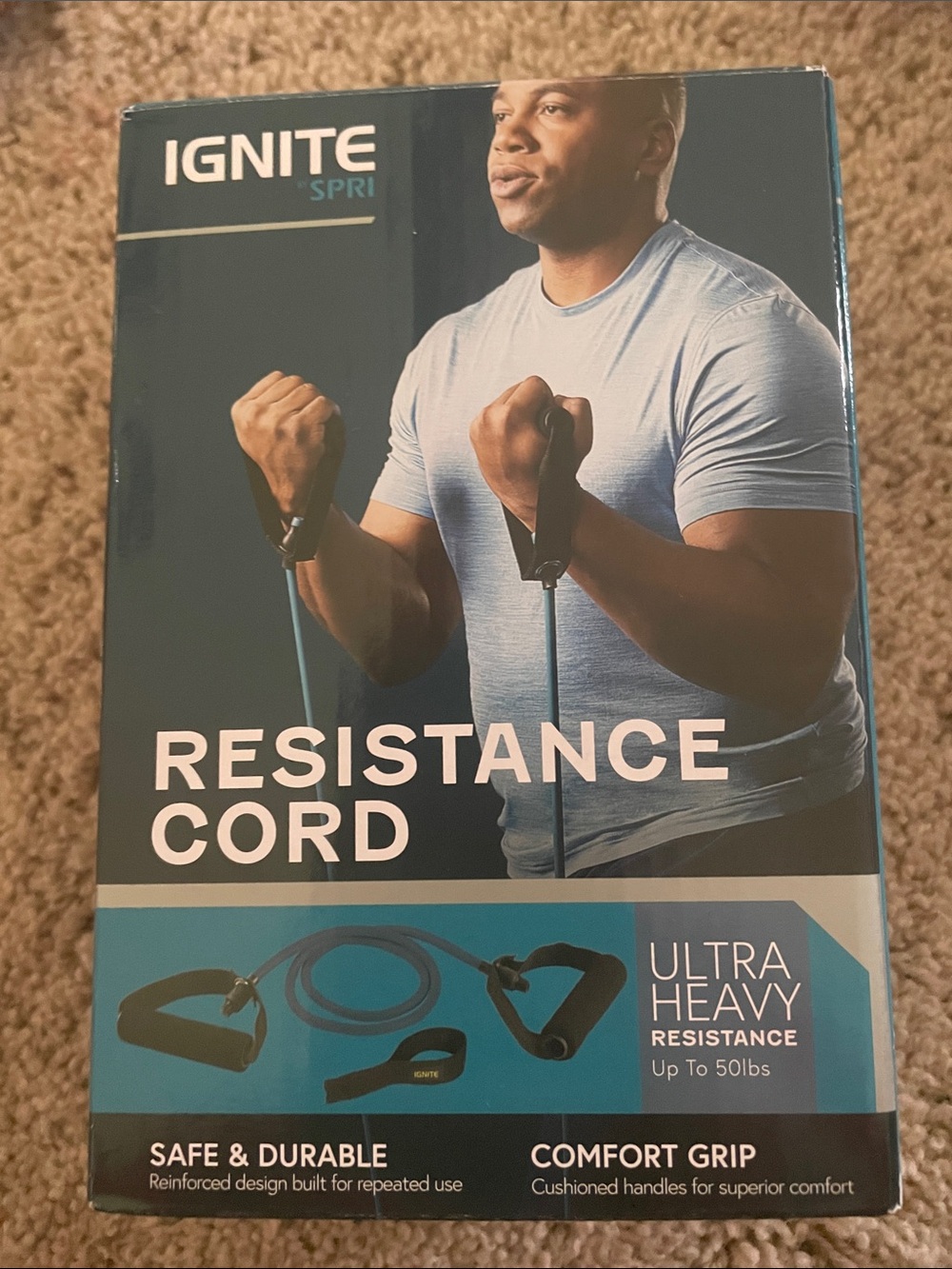 Ignite SPRI Resistance Cord in Blue and Black